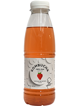 Kombucha – Malinový čaj s příchutí jahody