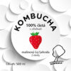Kombucha – Malinový čaj s příchutí jahody - etiketa