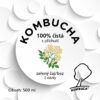 Kombucha – Zelený čaj s příchutí bezu - etiketa